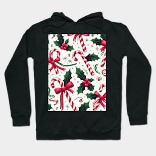 Christmas Candy Cane Pattern Hoodie